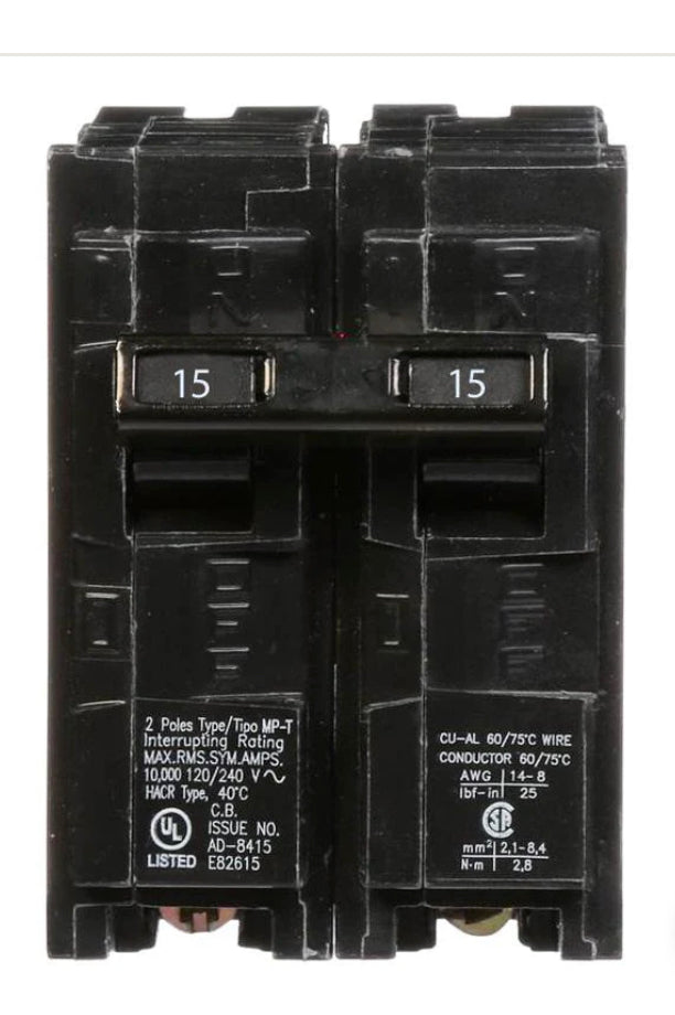SIEMENS Q215 2-pole 15amp Circuit Breaker