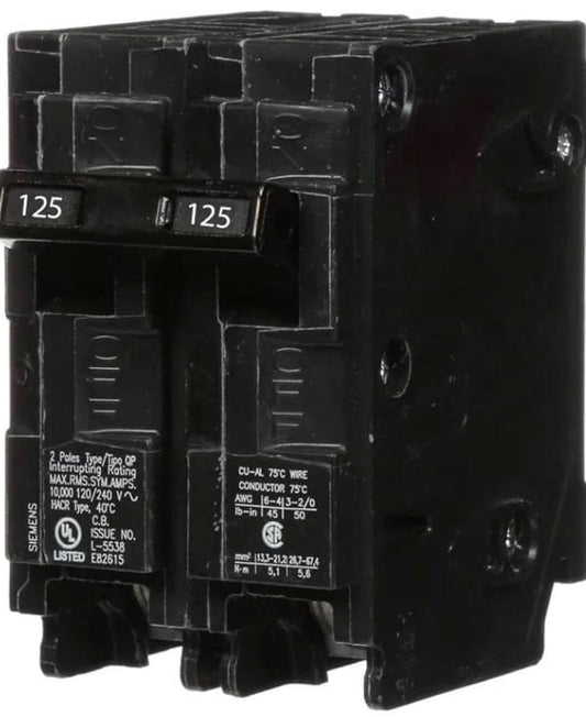 Siemens Q2125 125-Amp 2 Pole 240-volt Circuit Breaker by Siemens