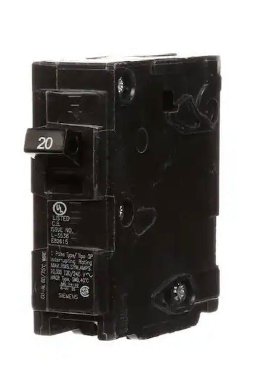 SIEMENS Q120 Single-Pole 20-Amp Plug-in Circuit Breaker