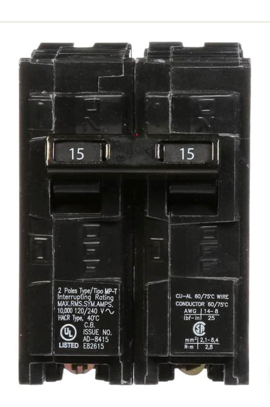 SIEMENS Q215 2-pole 15amp Circuit Breaker